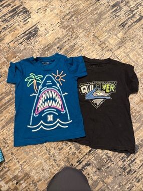 Hurley Teal Shark Graphic Short Sleeve Tee